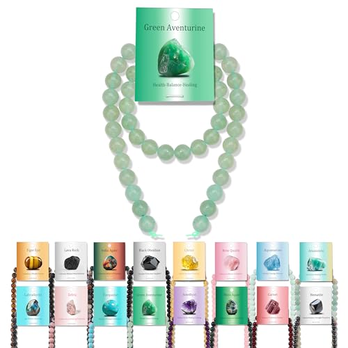 Vinswet 45 Stück 8 mm grüne Aventurin-Natursteinperlen, rund, echte Steine, lose Edelsteine, DIY, glatte Perlen für Armbänder, Halsketten, Ohrringe, Schmuckherstellung Vinswet 45 Stück 8 mm grüne Aventurin-Natursteinperlen, rund, echte Steine, lose Edelsteine, DIY, glatte Perlen für Armbänder, Halsketten, Ohrringe, Schmuckherstellung von Vinswet