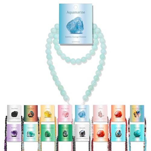 Vinswet 60 Stück 6 mm Aquamarin-Natursteinperlen, rund, echter Stein, lose Edelsteine, DIY, glatte Perlen für Armbänder, Halsketten, Ohrringe, Schmuckherstellung Vinswet 60 Stück 6 mm Aquamarin-Natursteinperlen, rund, echter Stein, lose Edelsteine, DIY, glatte Perlen für Armbänder, Halsketten, Ohrringe, Schmuckherstellung von Vinswet