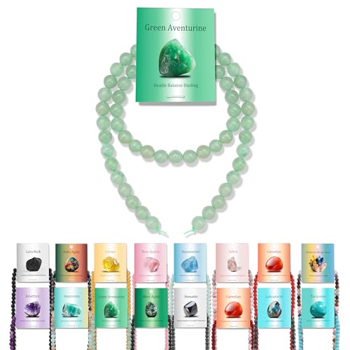 Vinswet 60 Stück grüne Aventurin-Natursteinperlen, rund, echte Steinperlen, lose Edelsteine, DIY, glatte Perlen für Armbänder, Halsketten, Ohrringe, Schmuckherstellung, 60 Stück Vinswet 60 Stück grüne Aventurin-Natursteinperlen, rund, echte Steinperlen, lose Edelsteine, DIY, glatte Perlen für Armbänder, Halsketten, Ohrringe, Schmuckherstellung, 60 Stück von Vinswet