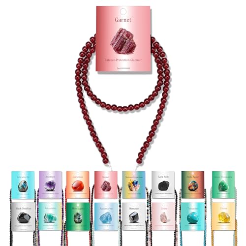 Vinswet Granat-Natursteinperlen, rund, echte Steinperlen, lose Edelsteine, zum Selbermachen, glatte Perlen für Armbänder, Halsketten, Ohrringe, Schmuckherstellung, 90 Stück Vinswet Granat-Natursteinperlen, rund, echte Steinperlen, lose Edelsteine, zum Selbermachen, glatte Perlen für Armbänder, Halsketten, Ohrringe, Schmuckherstellung, 90 Stück von Vinswet