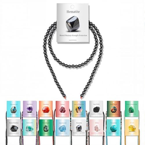 Vinswet Häma-Natursteinperlen, rund, echte Steinperlen, lose Edelsteine, zum Selbermachen, glatte Perlen für Armbänder, Halsketten, Ohrringe, Schmuckherstellung, 90 Stück Vinswet Häma-Natursteinperlen, rund, echte Steinperlen, lose Edelsteine, zum Selbermachen, glatte Perlen für Armbänder, Halsketten, Ohrringe, Schmuckherstellung, 90 Stück von Vinswet