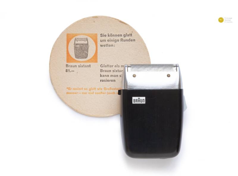 1960 Braun Sm3 Shaver Gerd Muller Germany Type 5300 Case Box 60S Design Moma Razor Ad Advertizing Beer Coaster von VintageGermanClocks