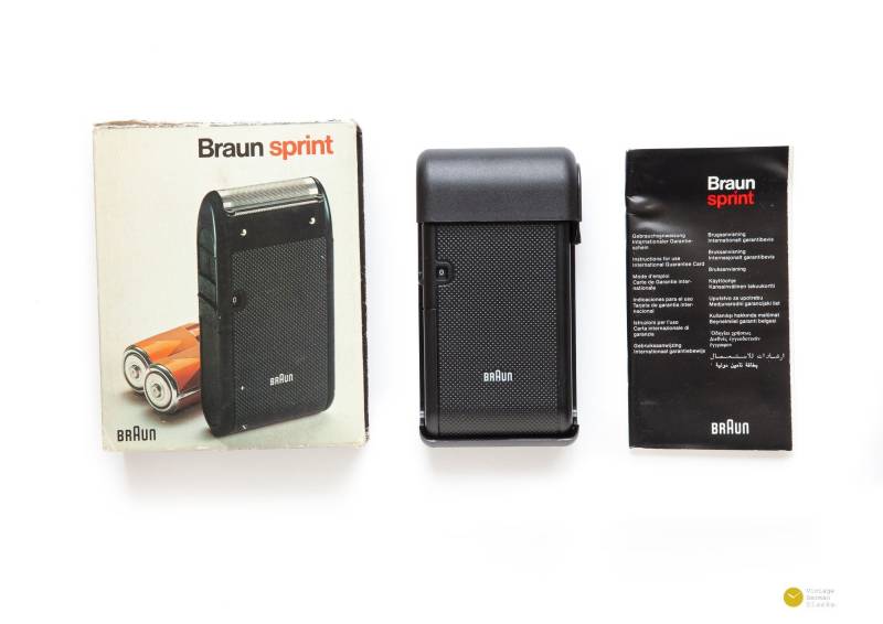 New in Box 1977 Braun Sprint Shaver Type 5543 Roland Ullmann Design Classic 70S Germany Razor Battery Manual von VintageGermanClocks