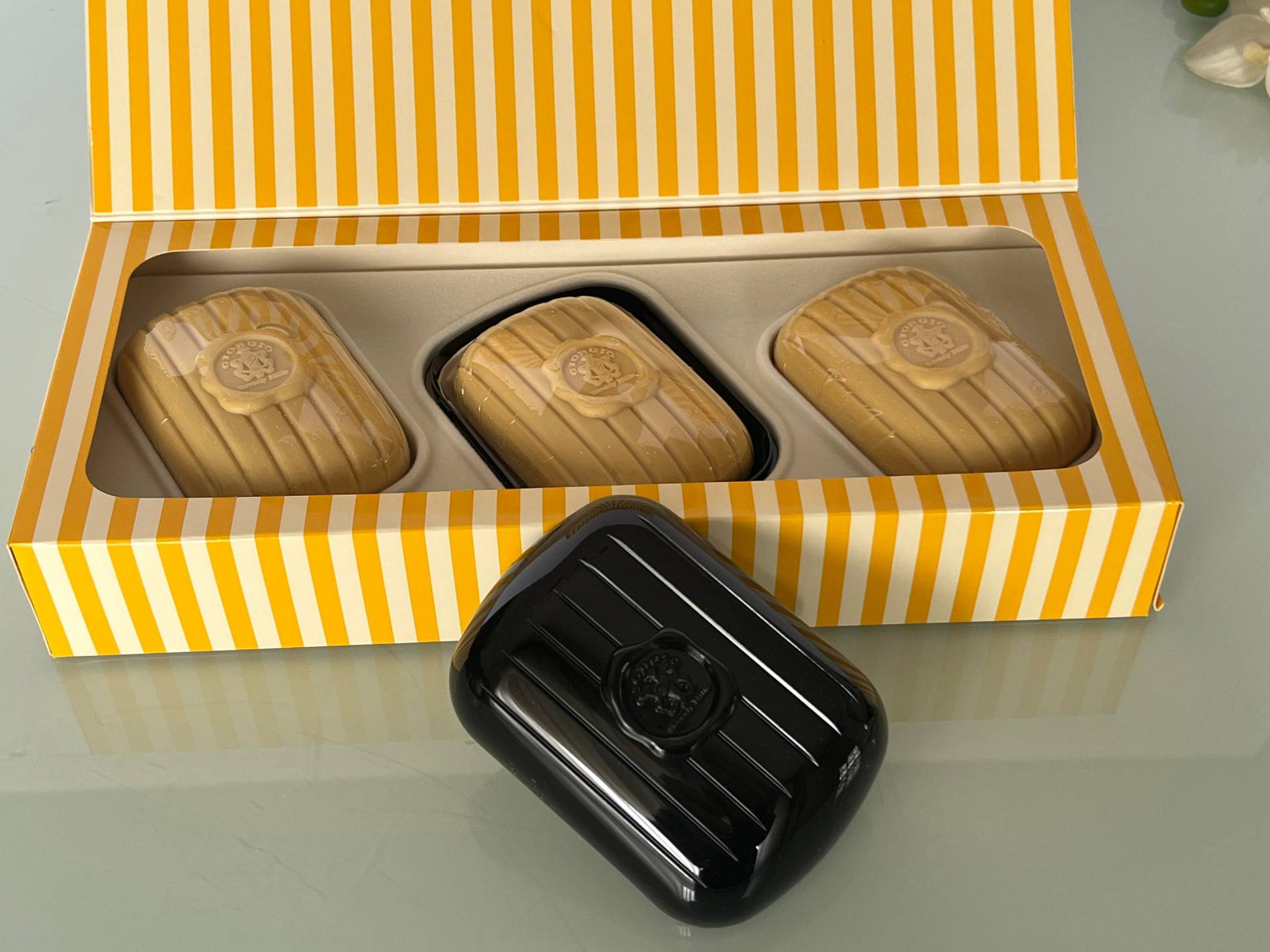 Giorgio Beverly Hills Für Herren Parfum Seife 3x 142 G Mit Koffer Seltene Vintage 80Er Jahre von VintageItalienstyle