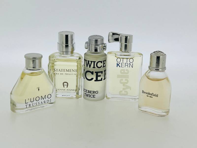 5 Miniatur-Set Für Männer, Fahrrad Otto Kern, Zweimal Für Homme Iceberg, Brooksfield L'uamo Trussardi, Statement Aigner Eau Detoilette Ml von VintagePerfumeShop