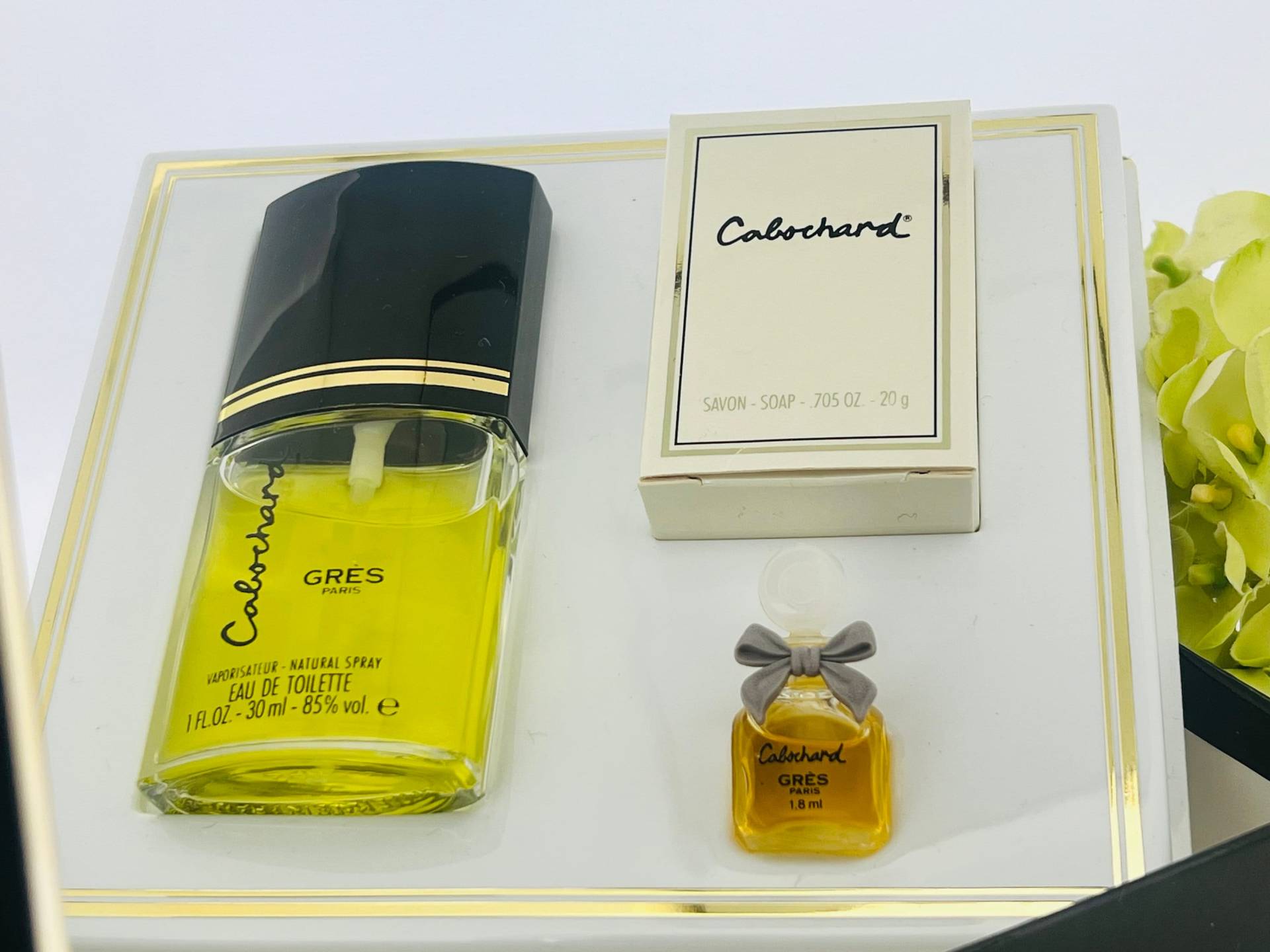 Vintage Cabochard Set Von Grès | 1959 Eau De Toilette 30 Ml, Parfum 1.8 Seife 20 G von VintagePerfumeShop