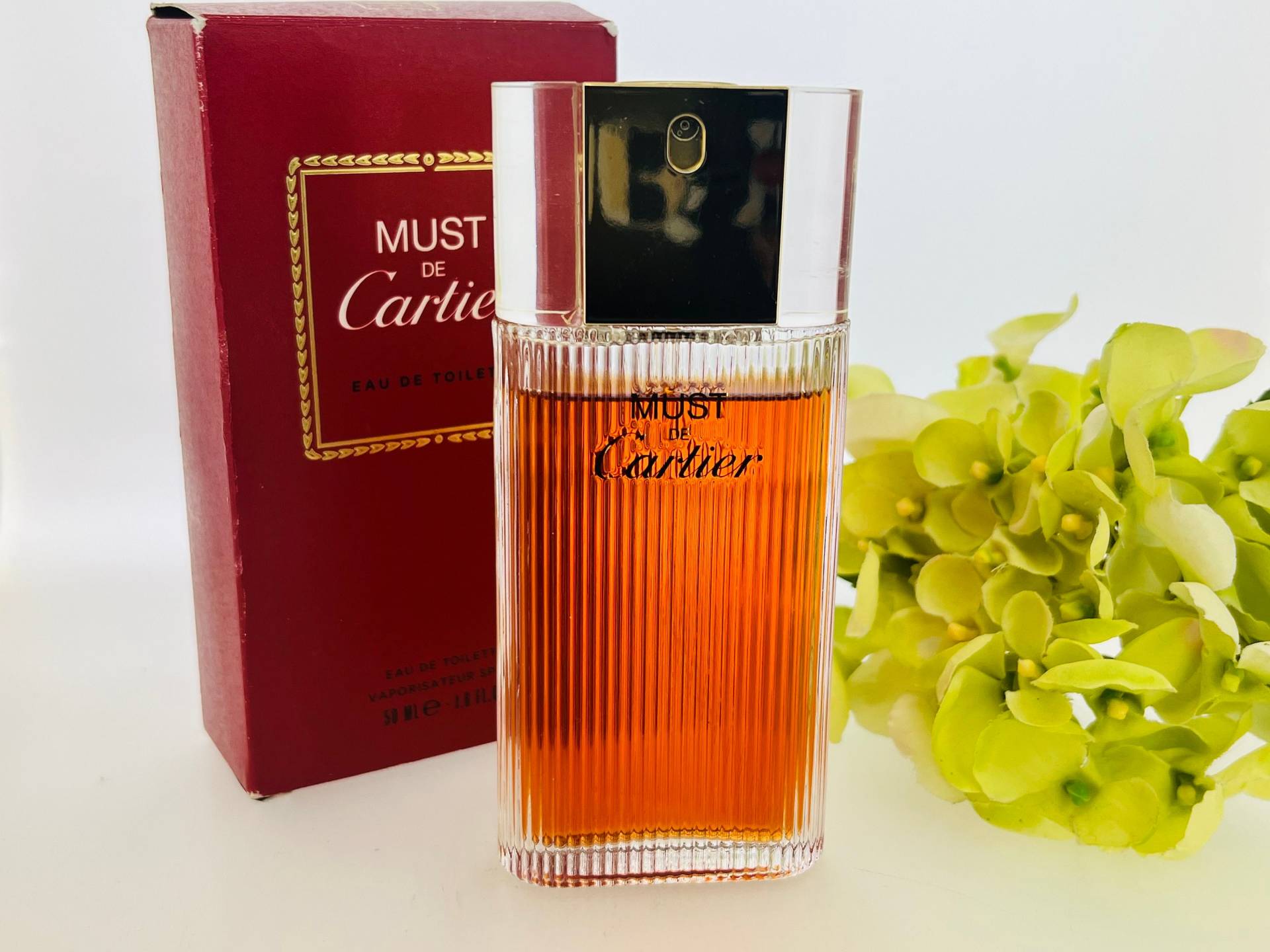 Vintage Must De Cartier, Cartier 1981 Eau De Toilette Miniatur 50 Ml Voll 90-95% von VintagePerfumeShop