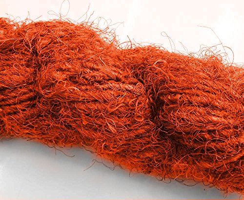 100g Recycling Sari Silk Garn Handgesponnene Orange Weiche Garne 100g Recycling Sari Silk Garn Handgesponnene Orange Weiche Garne von Vintageandyou
