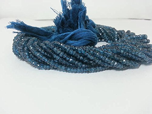 London Blautopas facettierte Rondelle Perlen Strang, Topas Perlen, Blautopas Rondelle, London Blue Beads, London Topas von Vintagegems
