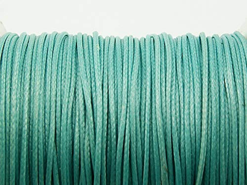 10 m Polyesterkordel gewachst Azur 1 mm von Vintageparts, DIY-Schmuck von Vintageparts FACHHANDEL FÜR SCHMUCKZUBEHÖR