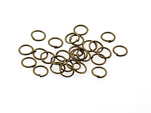 100 Biegeringe in antik Bronze, 7 mm von Vintageparts, DIY-Schmuck von Vintageparts FACHHANDEL FÜR SCHMUCKZUBEHÖR