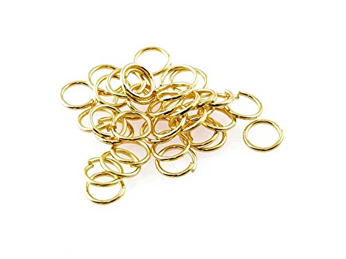 100 Biegeringe in goldfarben, 6 mm 100 Biegeringe in goldfarben, 6 mm von Vintageparts FACHHANDEL FÜR SCHMUCKZUBEHÖR