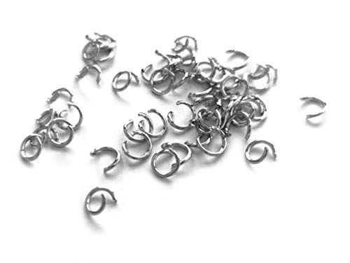 100 Binderinge in Silber platiniert, 5 mm von Vintageparts, DIY-Schmuck von Vintageparts FACHHANDEL FÜR SCHMUCKZUBEHÖR