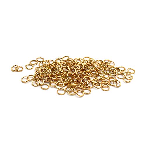 100 Binderinge in goldfarben, 5 mm 100 Binderinge in goldfarben, 5 mm von Vintageparts FACHHANDEL FÜR SCHMUCKZUBEHÖR