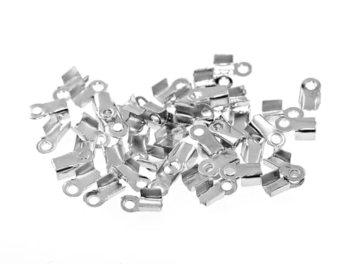 100 kleine Endkappen in silberfarben platiniert, 6 mm 100 kleine Endkappen in silberfarben platiniert, 6 mm von Vintageparts FACHHANDEL FÜR SCHMUCKZUBEHÖR