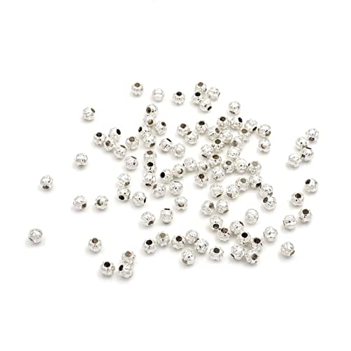 100 kleine Zwischenperlen in silberfarben, 3 mm von Vintageparts, DIY-Schmuck 100 kleine Zwischenperlen in silberfarben, 3 mm von Vintageparts, DIY-Schmuck von Vintageparts FACHHANDEL FÜR SCHMUCKZUBEHÖR