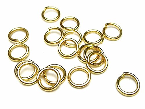 100 stabile Binderinge in goldfarben, 6 mm von Vintageparts, DIY-Schmuck von Vintageparts FACHHANDEL FÜR SCHMUCKZUBEHÖR