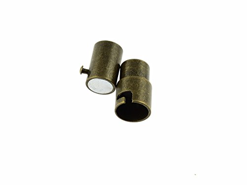 Vintageparts 2 Magnetverschlüsse aus Messing in antik Bronze, DIY-Schmuck von Vintageparts FACHHANDEL FÜR SCHMUCKZUBEHÖR
