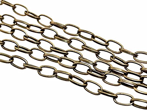 Vintageparts 2 m Gliederkette in antik Bronze, 7 x 4 mm, DIY-Schmuck Vintageparts 2 m Gliederkette in antik Bronze, 7 x 4 mm, DIY-Schmuck von Vintageparts FACHHANDEL FÜR SCHMUCKZUBEHÖR