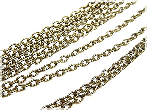 Vintageparts 2 m Kette antik Bronze 3 x 4 mm Gliederkette, DIY-Schmuck Vintageparts 2 m Kette antik Bronze 3 x 4 mm Gliederkette, DIY-Schmuck von Vintageparts FACHHANDEL FÜR SCHMUCKZUBEHÖR