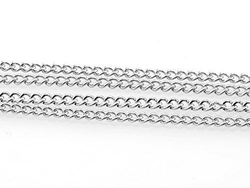 Vintageparts 2 m einfach gedrehte Gliederkette in silberfarben platiniert, 3 x 2 mm, DIY-Schmuck Vintageparts 2 m einfach gedrehte Gliederkette in silberfarben platiniert, 3 x 2 mm, DIY-Schmuck von Vintageparts FACHHANDEL FÜR SCHMUCKZUBEHÖR