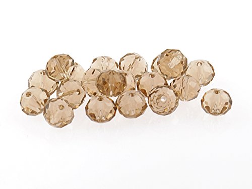 Vintageparts 20 Glasschliffperlen in schimmernden Coffee braun, 8 mm, DIY-Schmuck von Vintageparts FACHHANDEL FÜR SCHMUCKZUBEHÖR