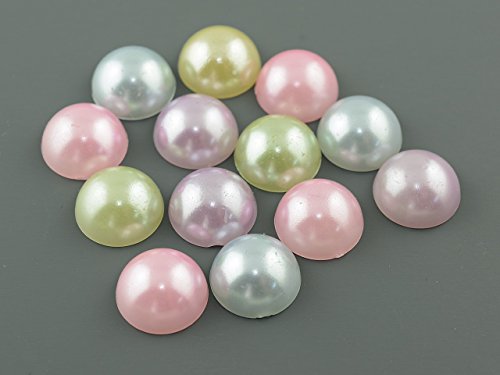 30 Cabochons aus Acryl als Farbmix, 12 mm 30 Cabochons aus Acryl als Farbmix, 12 mm von Vintageparts FACHHANDEL FÜR SCHMUCKZUBEHÖR