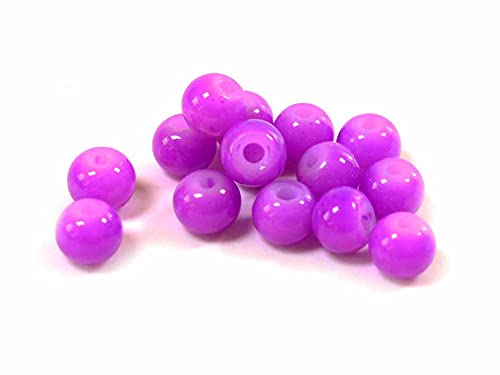 40 Glasperlen Jadeimitation 6,5mm violett von Vintageparts zum Schmuck selber Machen von Vintageparts FACHHANDEL FÜR SCHMUCKZUBEHÖR