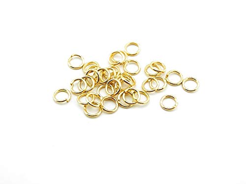 50 Biegeringe in goldfarben, 8 mm von Vintageparts, DIY-Schmuck von Vintageparts FACHHANDEL FÜR SCHMUCKZUBEHÖR