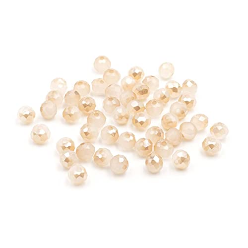 50 Glasschliffperlen Doll in Elfenbein- rosègoldfarben, 4x3 mm von Vintageparts, DIY-Schmuck 50 Glasschliffperlen Doll in Elfenbein- rosègoldfarben, 4x3 mm von Vintageparts, DIY-Schmuck von Vintageparts FACHHANDEL FÜR SCHMUCKZUBEHÖR