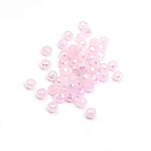 50 Glasschliffperlen Doll in rosa, 4x3 mm von Vintageparts, DIY-Schmuck von Vintageparts FACHHANDEL FÜR SCHMUCKZUBEHÖR