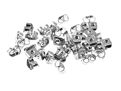 50 Ohrstopper für Ohrstecker in silberfarben platiniert 50 Ohrstopper für Ohrstecker in silberfarben platiniert von Vintageparts FACHHANDEL FÜR SCHMUCKZUBEHÖR