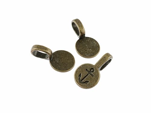6 Collierschlaufen Anker AHOI in antik bronzefarben, 18 mm von Vintageparts, DIY-Schmuck 6 Collierschlaufen Anker AHOI in antik bronzefarben, 18 mm von Vintageparts, DIY-Schmuck von Vintageparts FACHHANDEL FÜR SCHMUCKZUBEHÖR