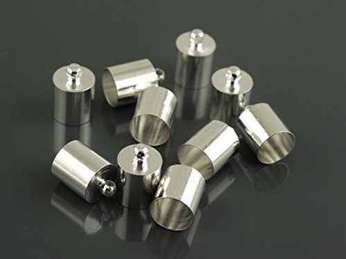 6 Endkappen für 7 mm Bänder in silberfarben 6 Endkappen für 7 mm Bänder in silberfarben von Vintageparts FACHHANDEL FÜR SCHMUCKZUBEHÖR