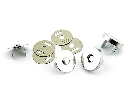 6 Magnetverschlüsse 18 mm Silber platiniert von Vintageparts, DIY-Schmuck von Vintageparts FACHHANDEL FÜR SCHMUCKZUBEHÖR