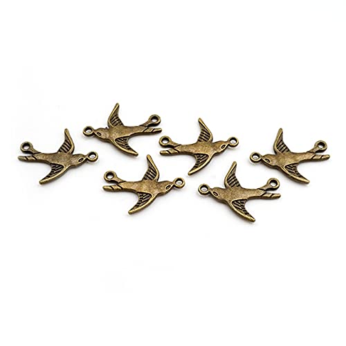 6 Schwalben Verbinder Vintage Bronze von Vintageparts FACHHANDEL FÜR SCHMUCKZUBEHÖR