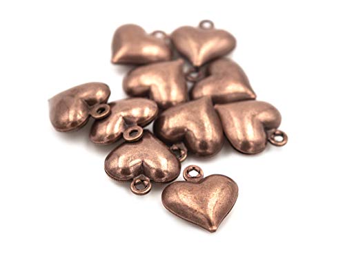 Anhänger als Herz aus Messing in antik kupferfarben 10er Set von Vintageparts DIY Schmuck Anhänger als Herz aus Messing in antik kupferfarben 10er Set von Vintageparts DIY Schmuck von Vintageparts FACHHANDEL FÜR SCHMUCKZUBEHÖR