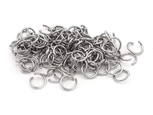 Biegeringe aus 304 Edelstahl 8mm 50 Stück von Vintageparts zum Schmuck selber basteln von Vintageparts FACHHANDEL FÜR SCHMUCKZUBEHÖR