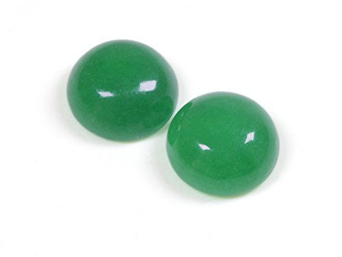 Vintageparts Cabochons 10 mm aus echter gefärbter Jade in grün 2 Stück Edelstein DIY Schmuck Vintageparts Cabochons 10 mm aus echter gefärbter Jade in grün 2 Stück Edelstein DIY Schmuck von Vintageparts FACHHANDEL FÜR SCHMUCKZUBEHÖR