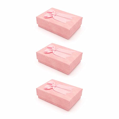 Geschenkbox in rosa mit Schleife 9x6 cm von Vintageparts Schmuck verpacken Schmuckverpackung (9 x 6 cm, 1) von Vintageparts FACHHANDEL FÜR SCHMUCKZUBEHÖR