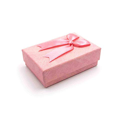 Geschenkbox in rosa mit Schleife 9x6 cm von Vintageparts Schmuck verpacken Schmuckverpackung (9 x 6 cm, 1) von Vintageparts FACHHANDEL FÜR SCHMUCKZUBEHÖR