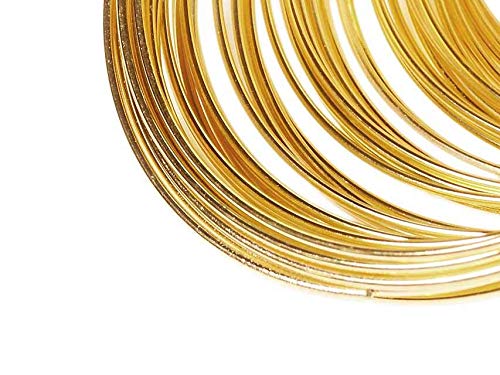 Vintageparts Memory Wire, Spiraldraht für Armband in goldfarben 100 Windungen DIY Schmuck Memory Draht Schmuckdraht Spiraldraht Metalldraht von Vintageparts FACHHANDEL FÜR SCHMUCKZUBEHÖR