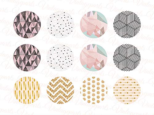Vintageparts Motivbogen Geometric für 25mm Cabochons Schmuck selber Machen von Vintageparts FACHHANDEL FÜR SCHMUCKZUBEHÖR