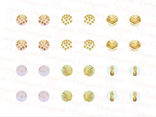 Vintageparts Motivbogen Goldregen für 10mm Cabochons von Vintageparts FACHHANDEL FÜR SCHMUCKZUBEHÖR