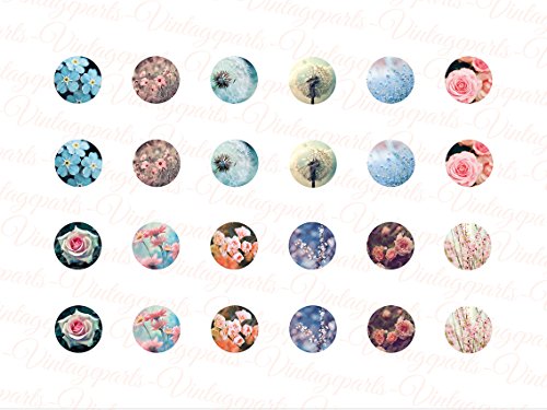 Vintageparts Motivbogen Springtime für 12mm Cabochons DIY Schmuck von Vintageparts FACHHANDEL FÜR SCHMUCKZUBEHÖR