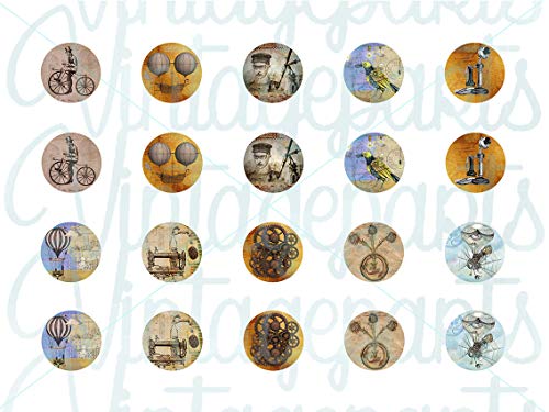 Vintageparts Motivbogen Steampunk für 14mm Cabochons Schmuck selber Machen von Vintageparts FACHHANDEL FÜR SCHMUCKZUBEHÖR
