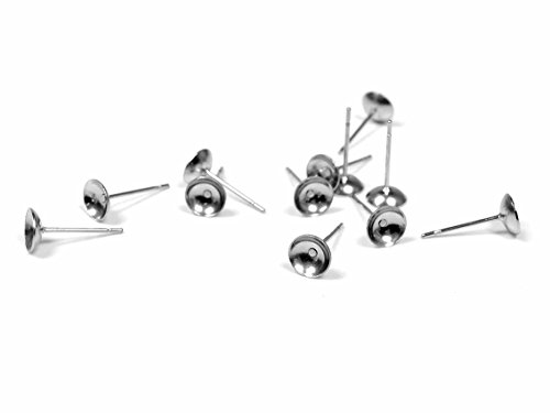 Ohrstecker aus 304 Edelstahl in silberfarben platiniert für 10 mm Hohlperlen 10 Stück von Vintageparts DIY-Schmuck Ohrstecker aus 304 Edelstahl in silberfarben platiniert für 10 mm Hohlperlen 10 Stück von Vintageparts DIY-Schmuck von Vintageparts FACHHANDEL FÜR SCHMUCKZUBEHÖR