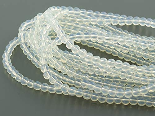 Perlen aus Opalite 4mm 80 Stück von Vintageparts zum Schmuck selber Machen von Vintageparts FACHHANDEL FÜR SCHMUCKZUBEHÖR