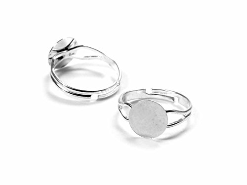 Ringrohlinge aus Messing in silberfarben mit Klebepad 6 Stück von Vintageparts DIY-Schmuck Ringrohlinge aus Messing in silberfarben mit Klebepad 6 Stück von Vintageparts DIY-Schmuck von Vintageparts FACHHANDEL FÜR SCHMUCKZUBEHÖR