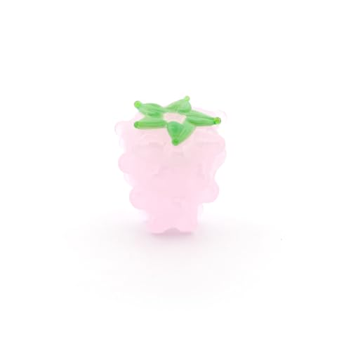 Rosa Lampwork-Perle in Beerenform 15 x 12 mm 1 Stück von Vintageparts FACHHANDEL FÜR SCHMUCKZUBEHÖR